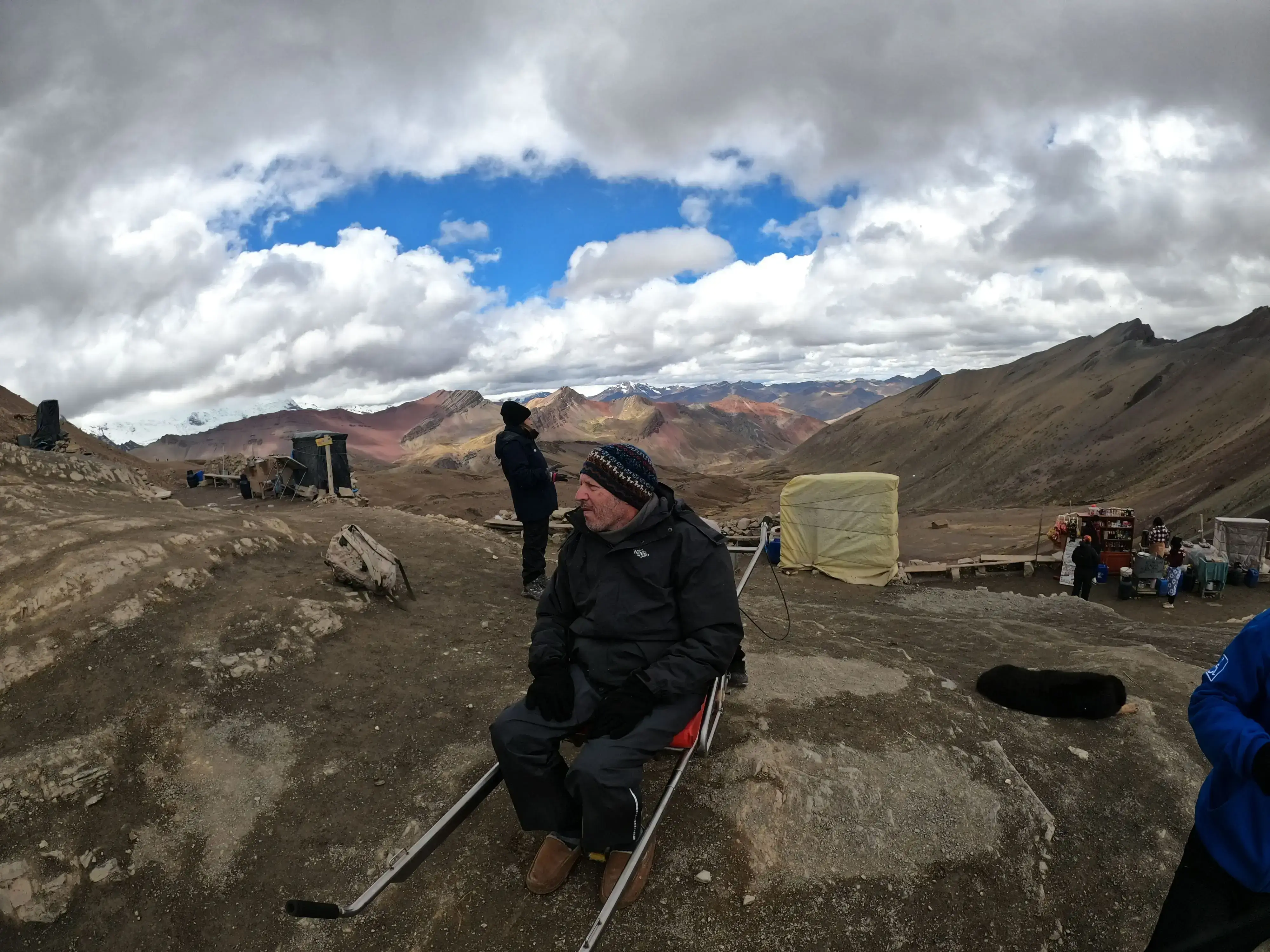 senior traveler accessible Rainbow Mountain Peru Vinicunca adapted wheelchair carrier